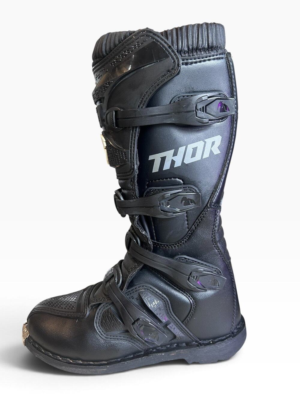 Clean Thor Blitz XP Motocross Boots Black Mens Dirt Bike MX Riding Boots Size 9